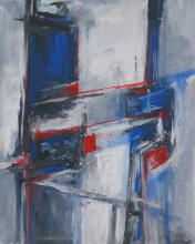 Grau Blau Rot